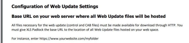 web update settings