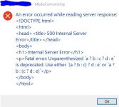 activation error msg